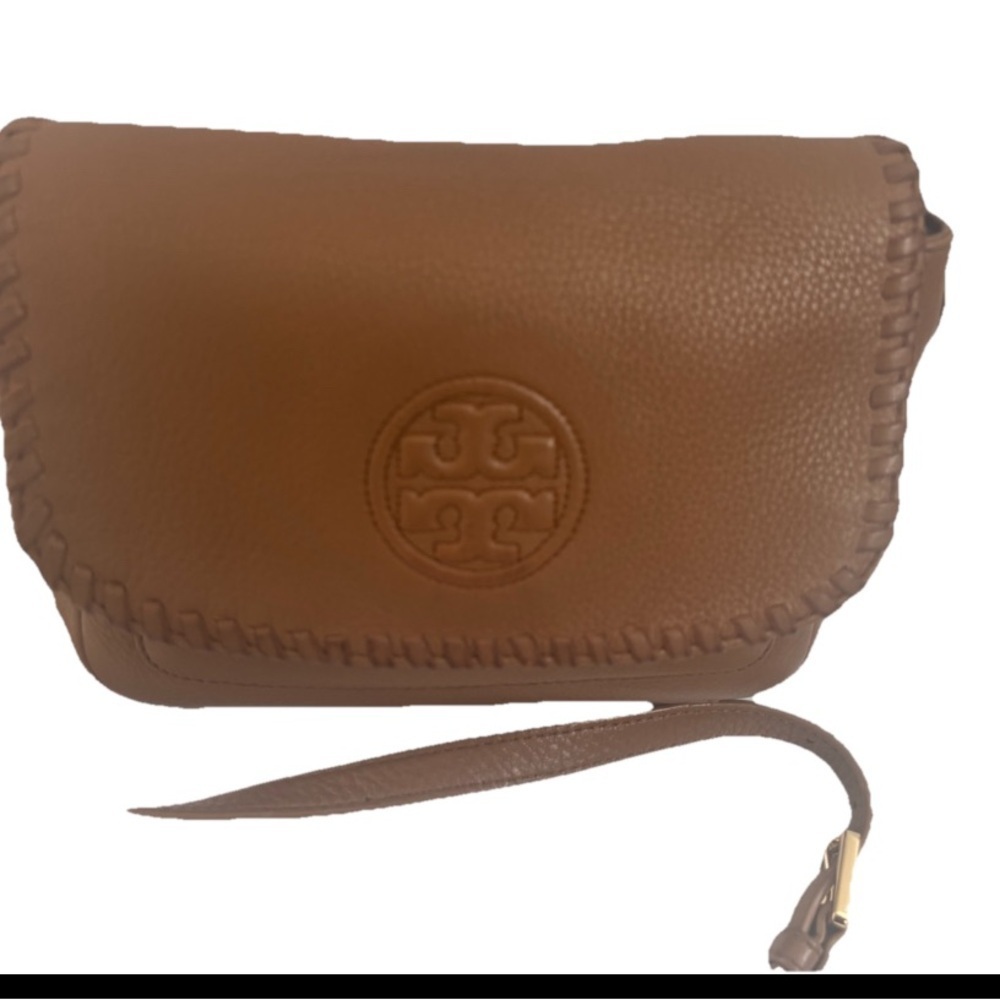 Tory Burch Crossbody handbag Camel Leather Shoulderbag tote - Picture 14 of 15